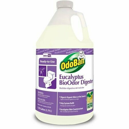 CLEAN CONTROL OdoBan 927062G4, Bioodor Digester, Eucalyptus Scent, 1 Gal Bottle ODO927062G4